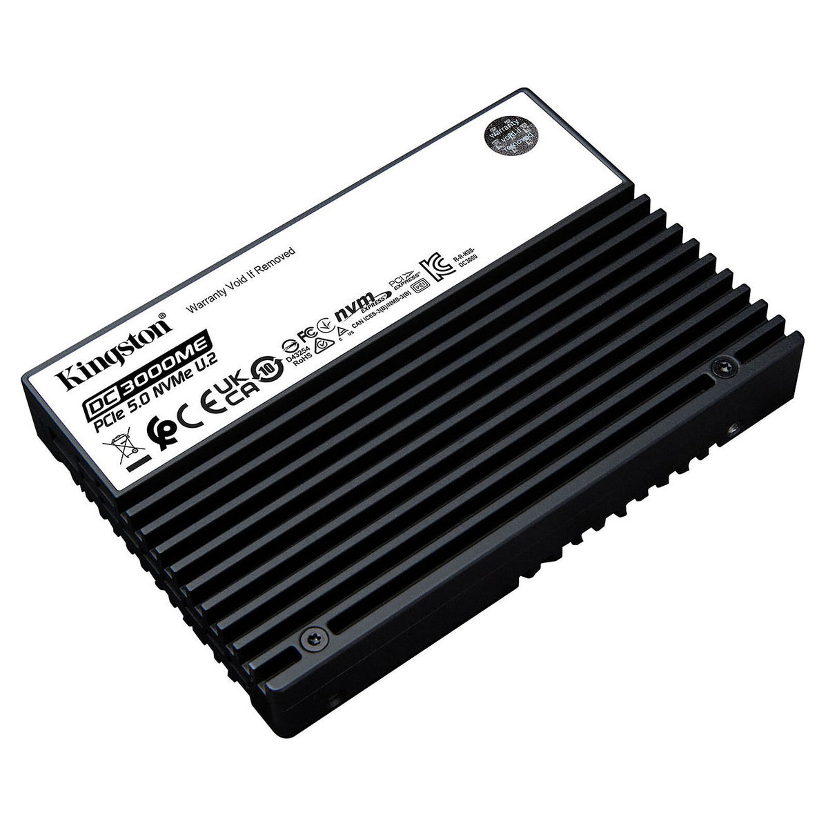 Kingston DC3000ME U.2 PCIe 5.0 SSD – illustrasjonsfoto av modellen