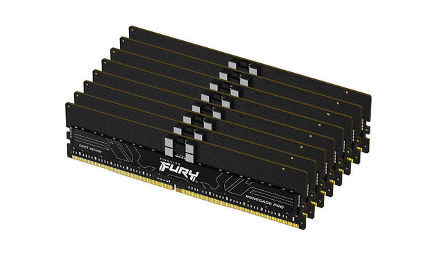 Kingston FURY Renegade Pro 256GB (8x32GB) DDR5-6400 ECC RDIMM – komplett sett med åtte moduler